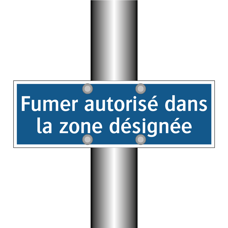 Fumer autorisé dans la zone désignée