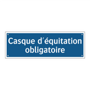 Casque d'équitation obligatoire