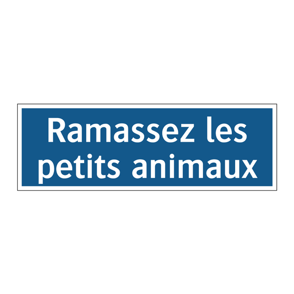 Ramassez les petits animaux