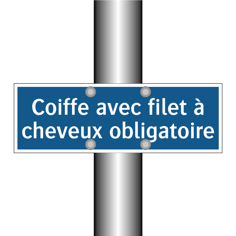 Coiffe avec filet à cheveux obligatoire