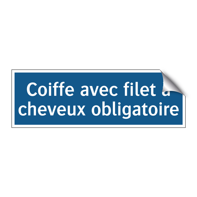 Coiffe avec filet à cheveux obligatoire