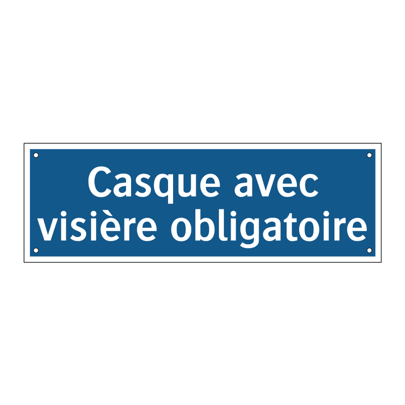 Casque avec visière obligatoire
