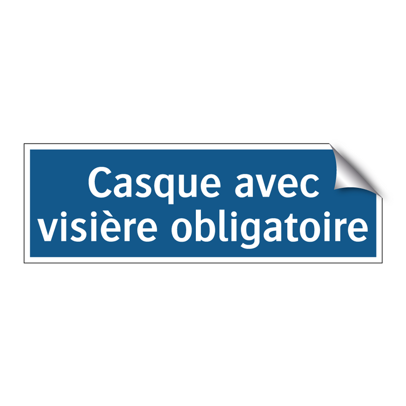 Casque avec visière obligatoire