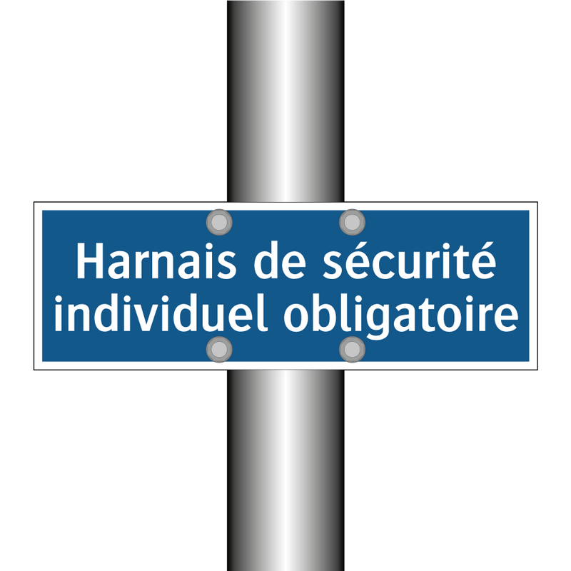 Harnais de sécurité individuel obligatoire