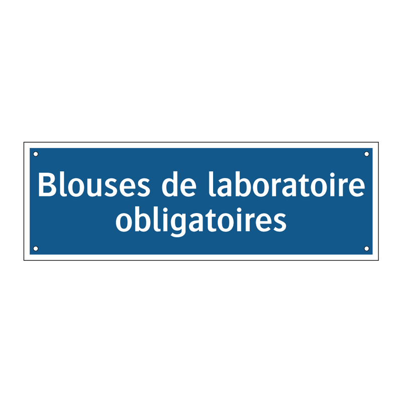 Blouses de laboratoire obligatoires