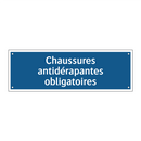 Chaussures antidérapantes obligatoires