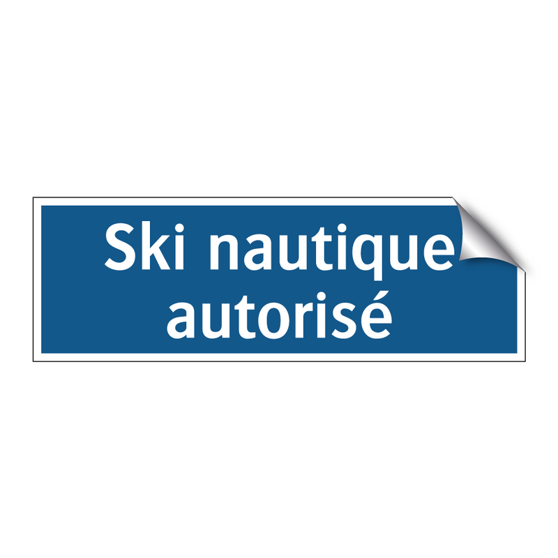 Ski nautique autorisé