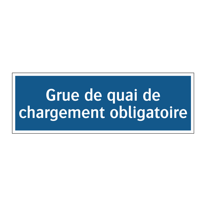 Grue de quai de chargement obligatoire