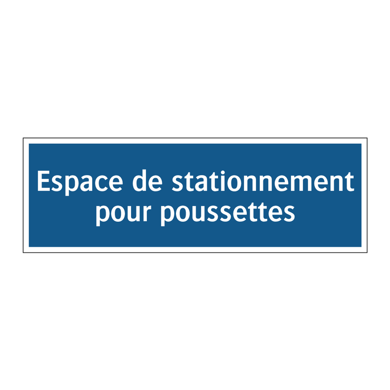 Espace de stationnement pour poussettes