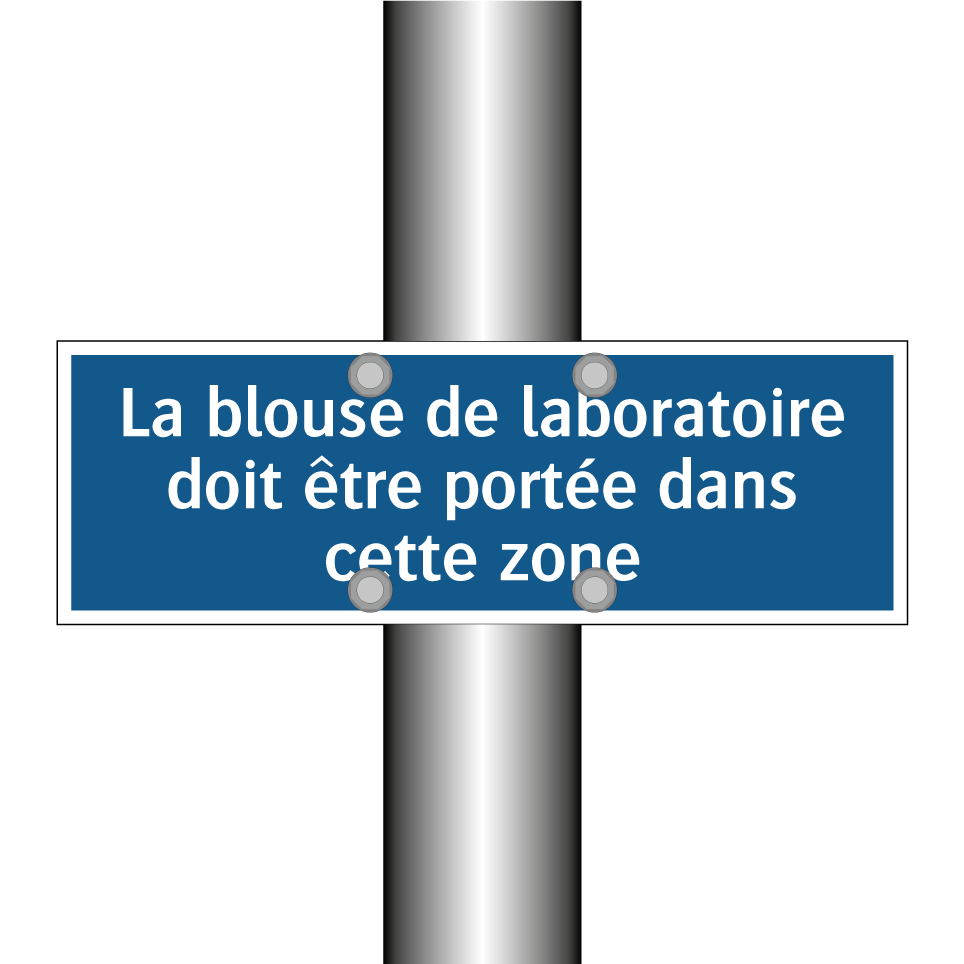La blouse de laboratoire doit être portée dans cette zone