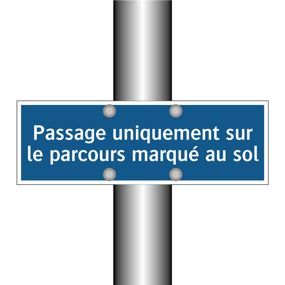 Passage uniquement sur le parcours marqué au sol
