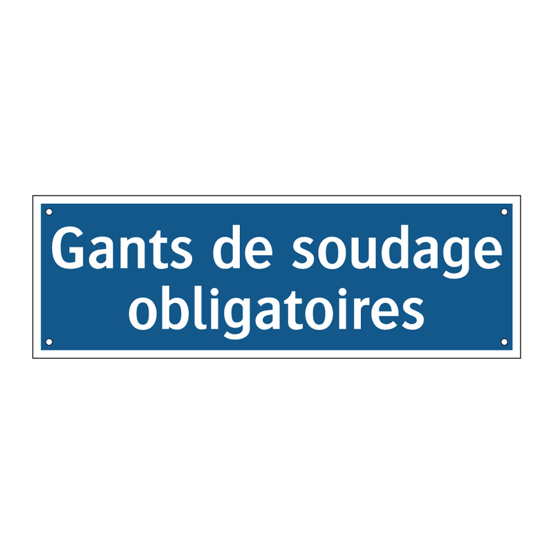 Gants de soudage obligatoires