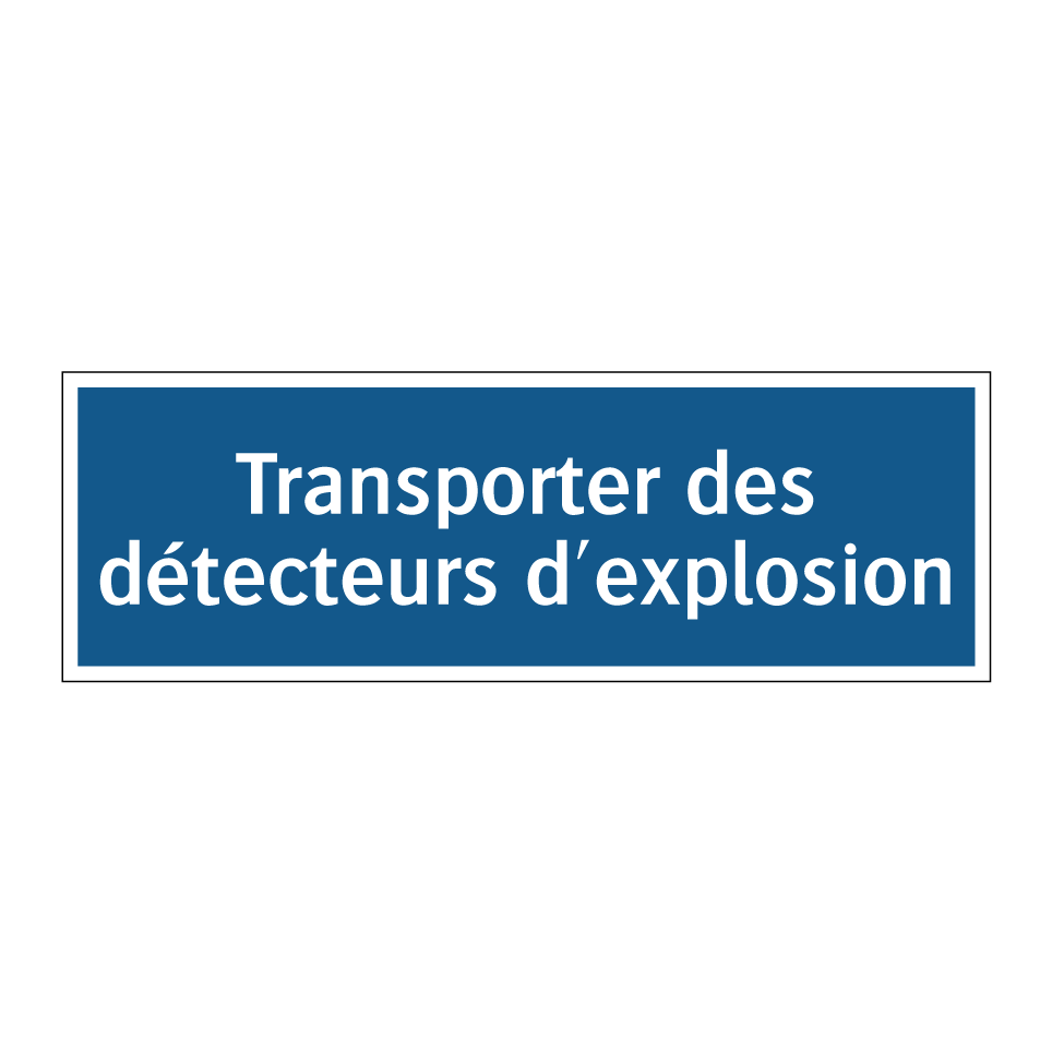 Transporter des détecteurs d'explosion