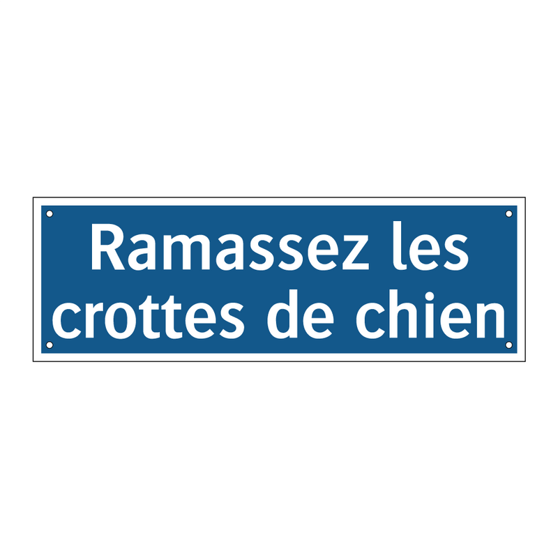 Ramassez les crottes de chien