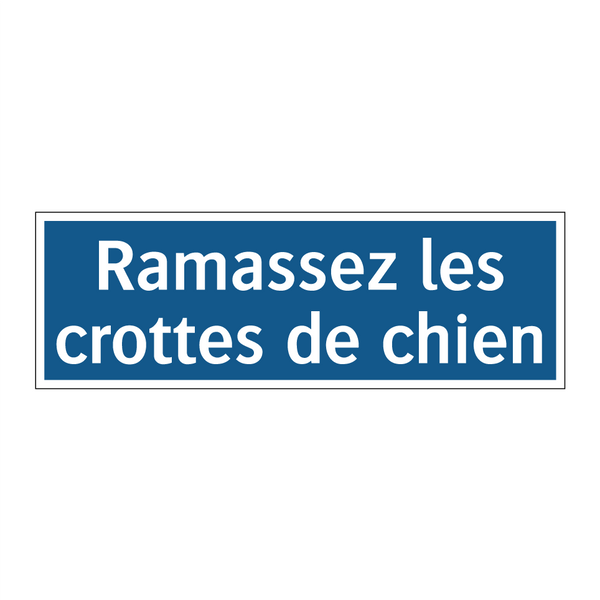 Ramassez les crottes de chien