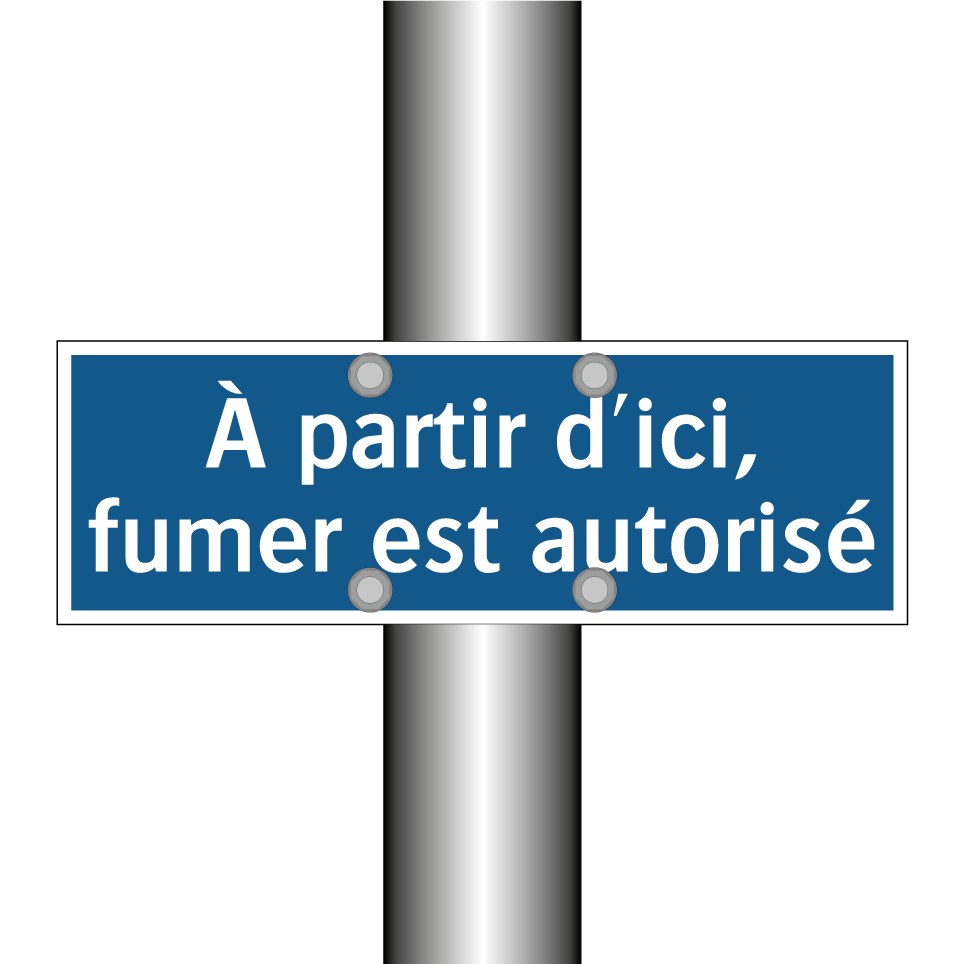 À partir d'ici, fumer est autorisé