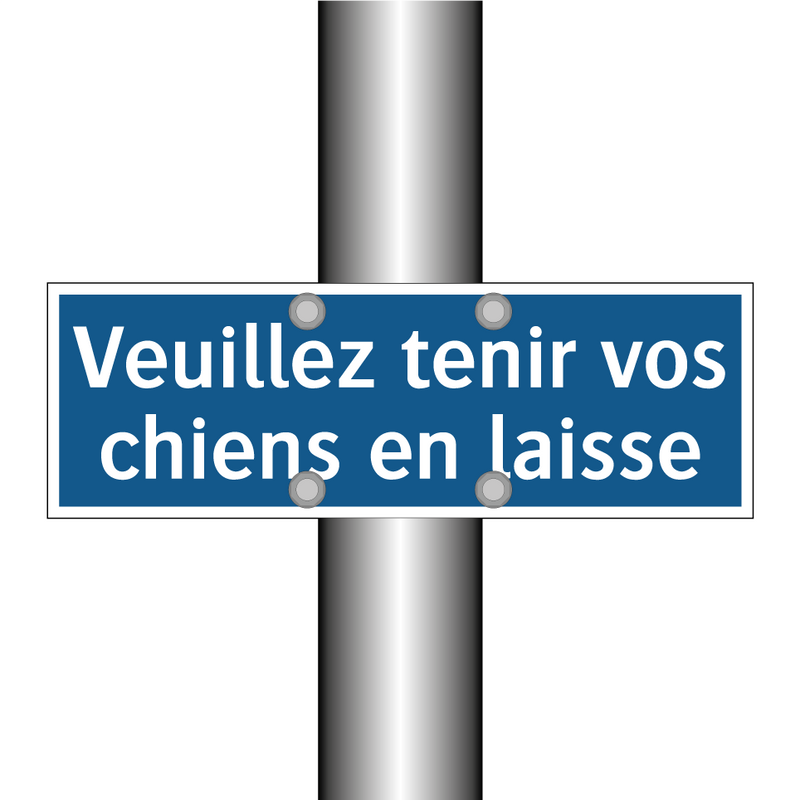 Veuillez tenir vos chiens en laisse