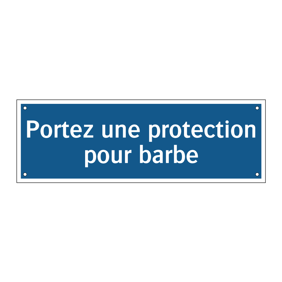 Portez une protection pour barbe