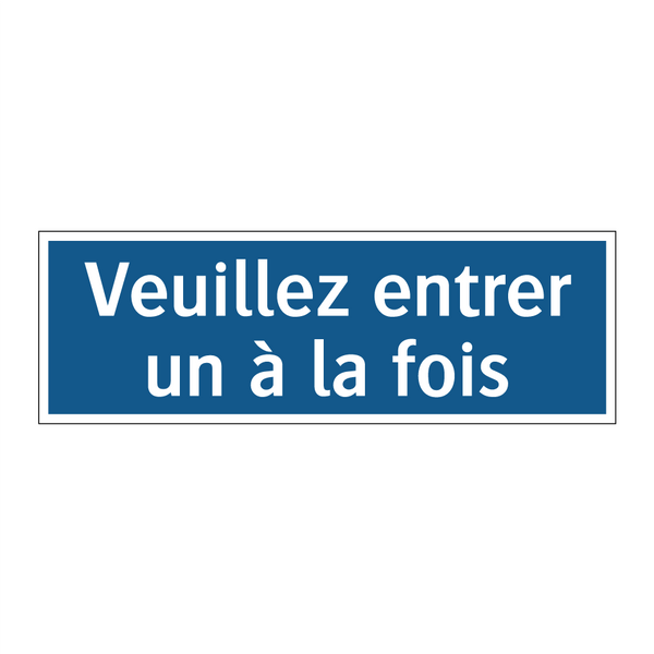 Veuillez entrer un à la fois