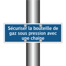Sécuriser la bouteille de gaz sous pression avec une chaîne