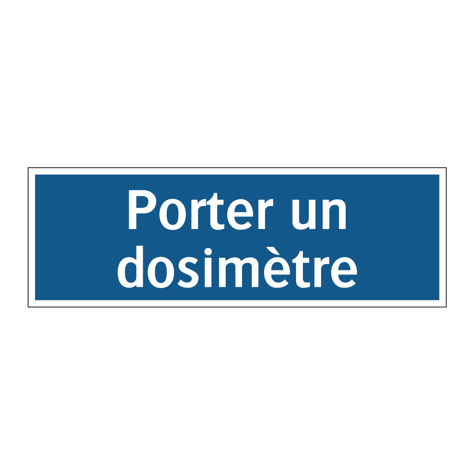 Porter un dosimètre