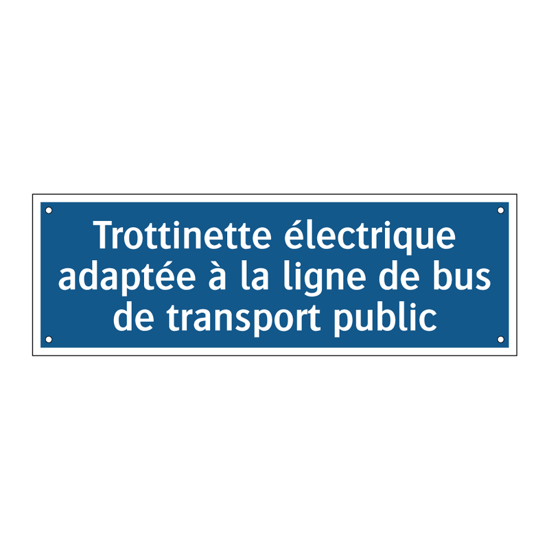 Trottinette électrique adaptée à la ligne de bus de transport public