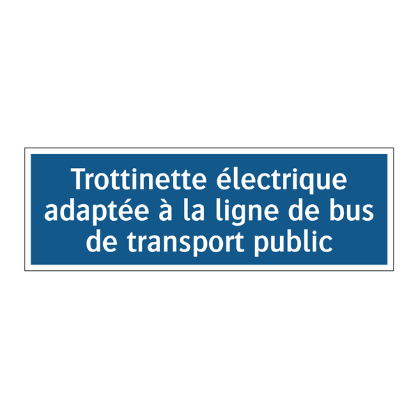 Trottinette électrique adaptée à la ligne de bus de transport public