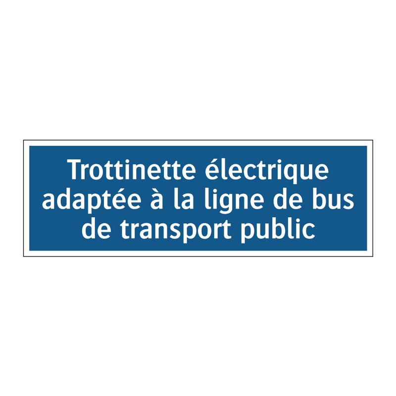 Trottinette électrique adaptée à la ligne de bus de transport public