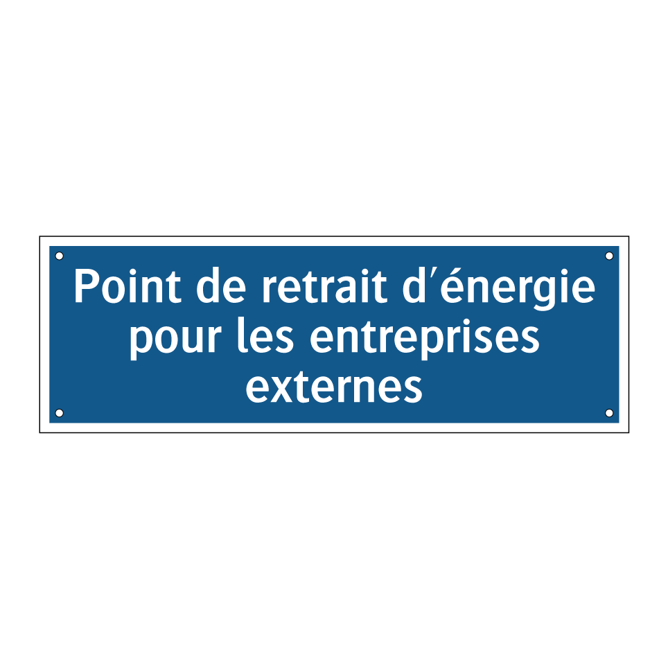 Point de retrait d'énergie pour les entreprises externes