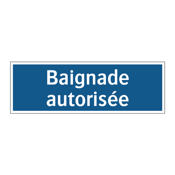 Baignade autorisée
