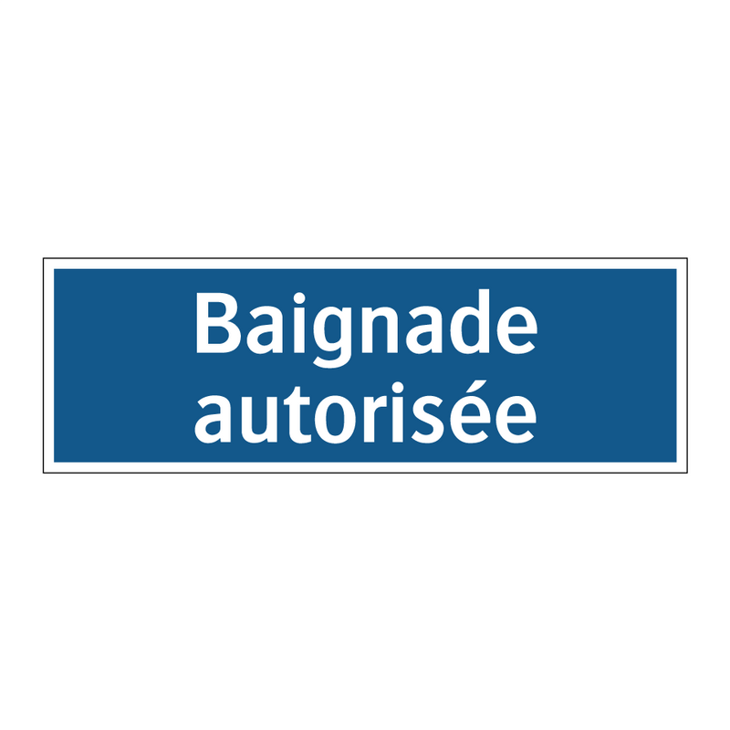 Baignade autorisée