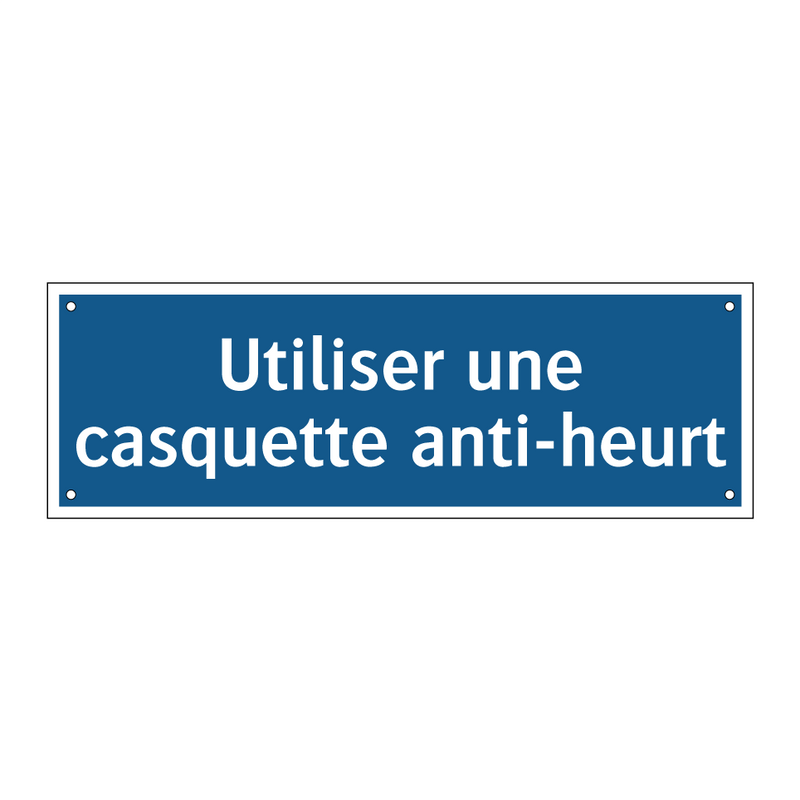 Utiliser une casquette anti-heurt