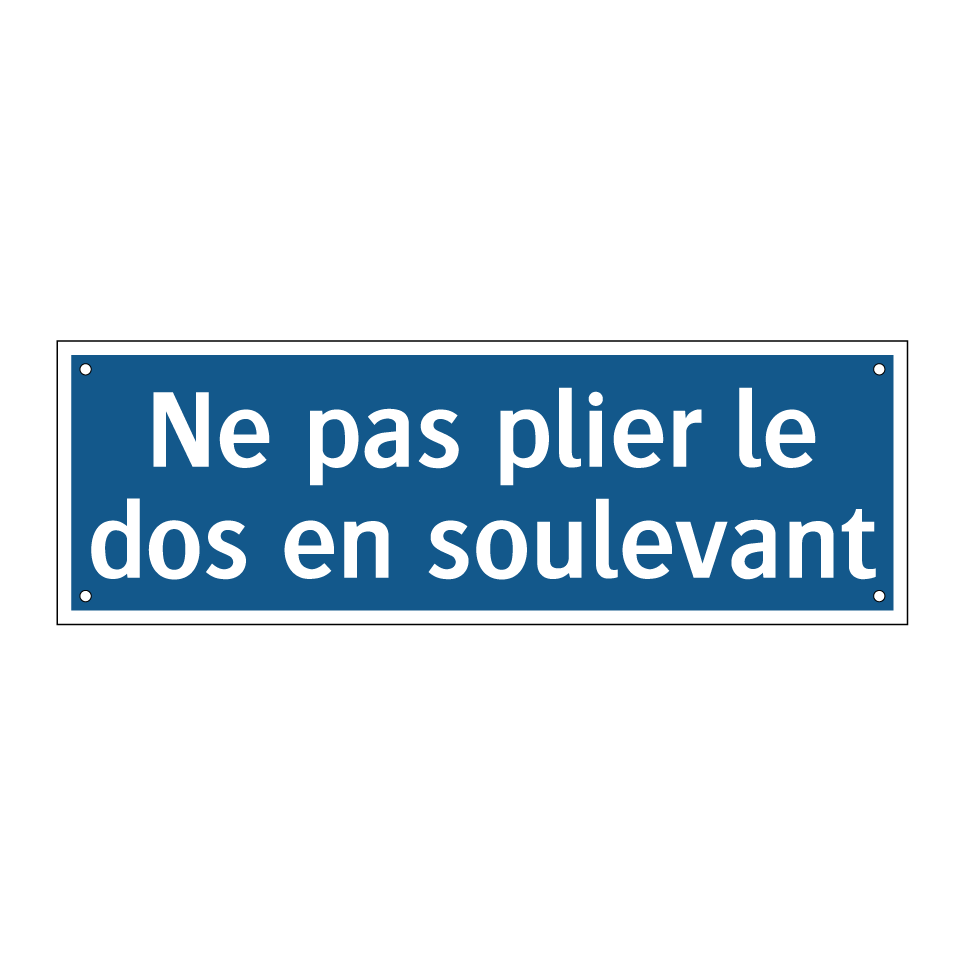 Ne pas plier le dos en soulevant
