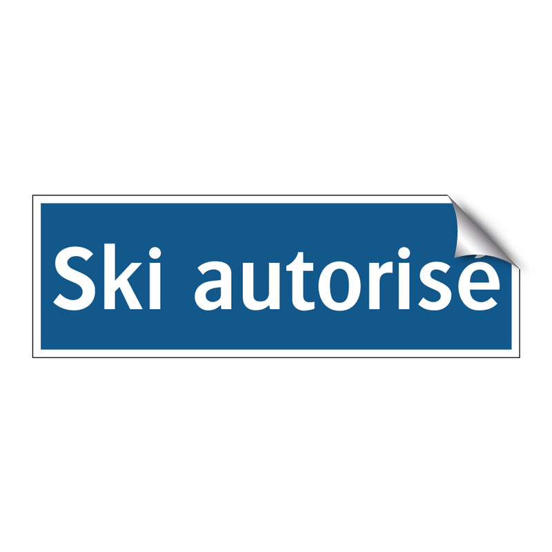 Ski autorisé