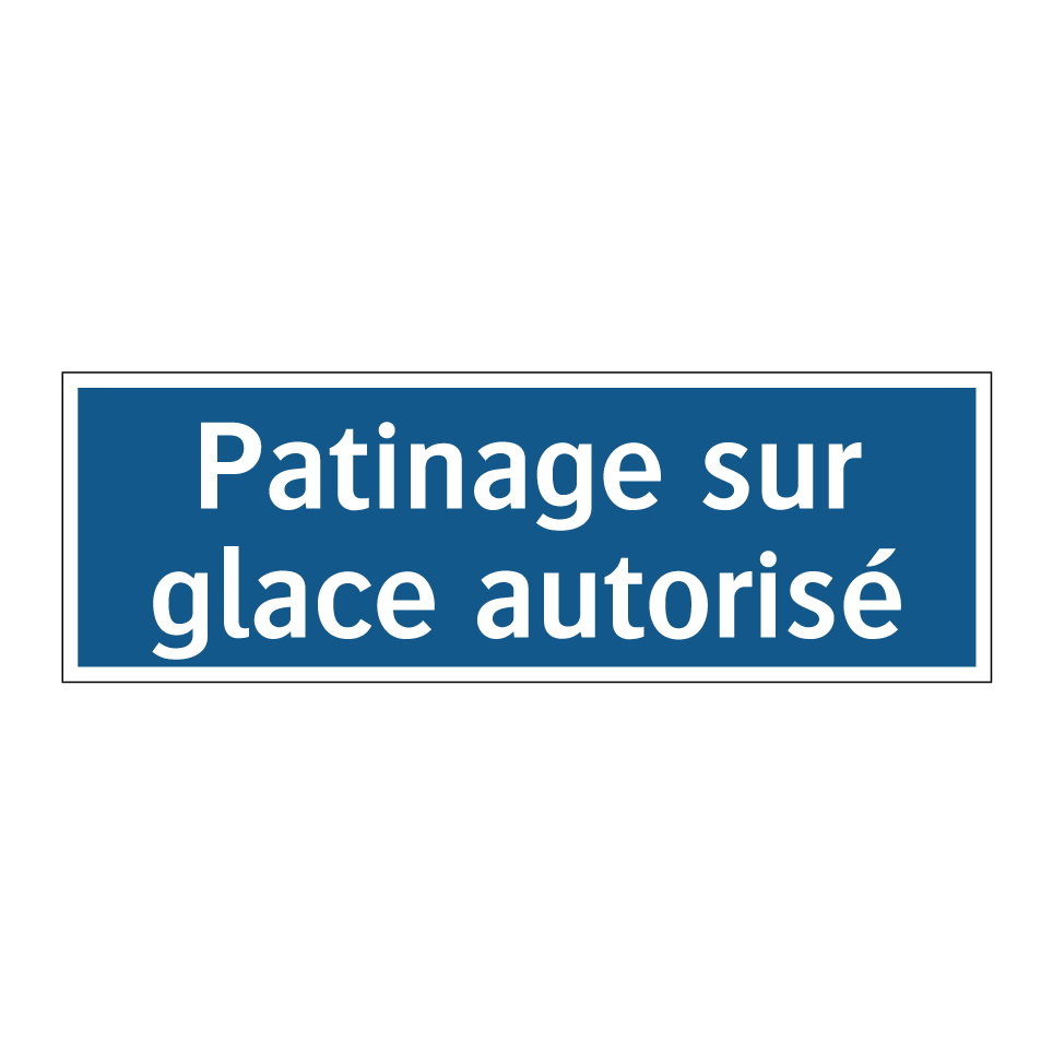 Patinage sur glace autorisé