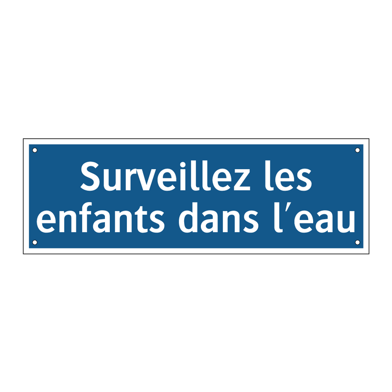 Surveillez les enfants dans l'eau