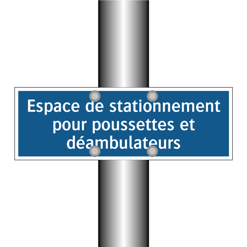 Espace de stationnement pour poussettes et déambulateurs