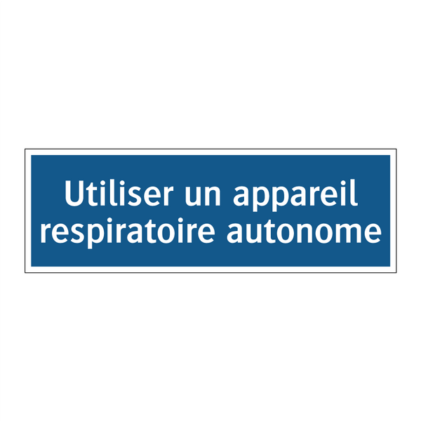 Utiliser un appareil respiratoire autonome
