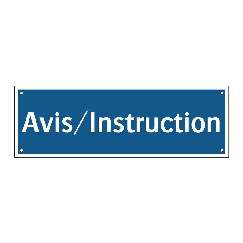 Avis/Instruction