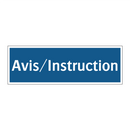 Avis/Instruction