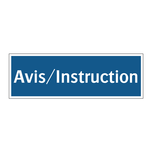 Avis/Instruction