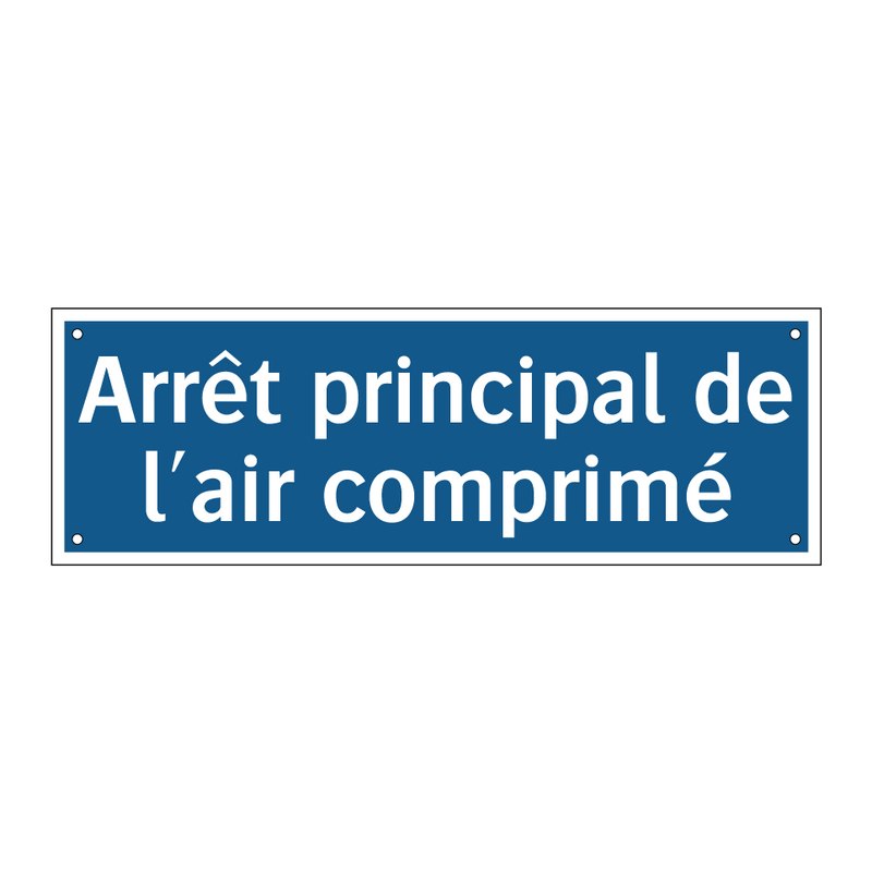 Arrêt principal de l'air comprimé