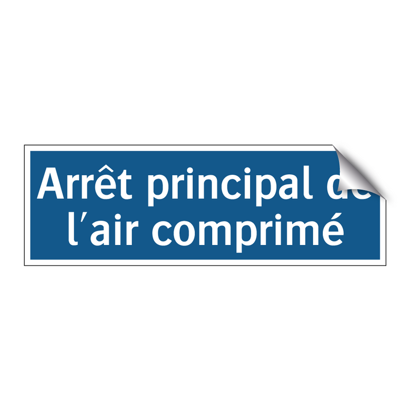 Arrêt principal de l'air comprimé