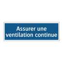 Assurer une ventilation continue
