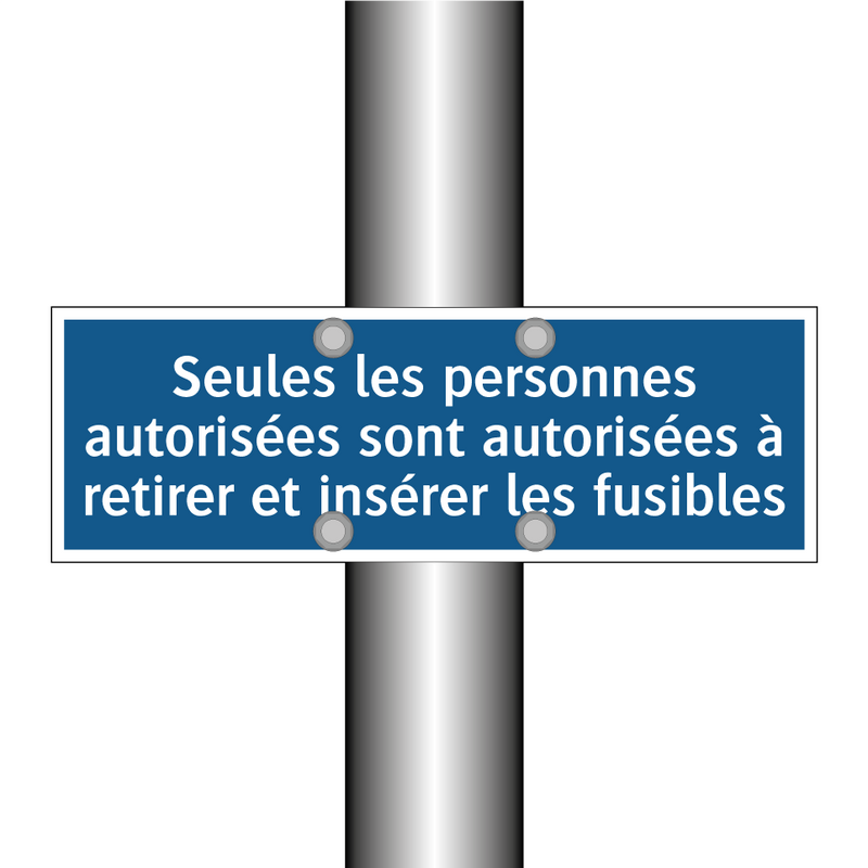 Seules les personnes autorisées sont autorisées à retirer et insérer les fusibles