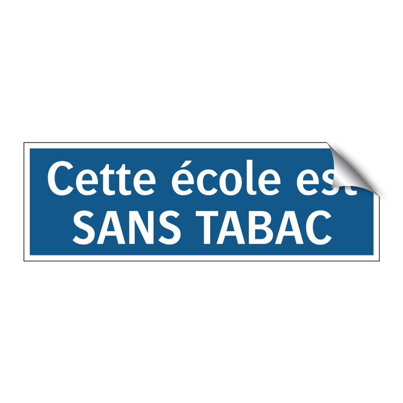 Cette école est SANS TABAC