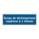 Temps de déchargement supérieur à 1 minute