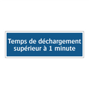 Temps de déchargement supérieur à 1 minute