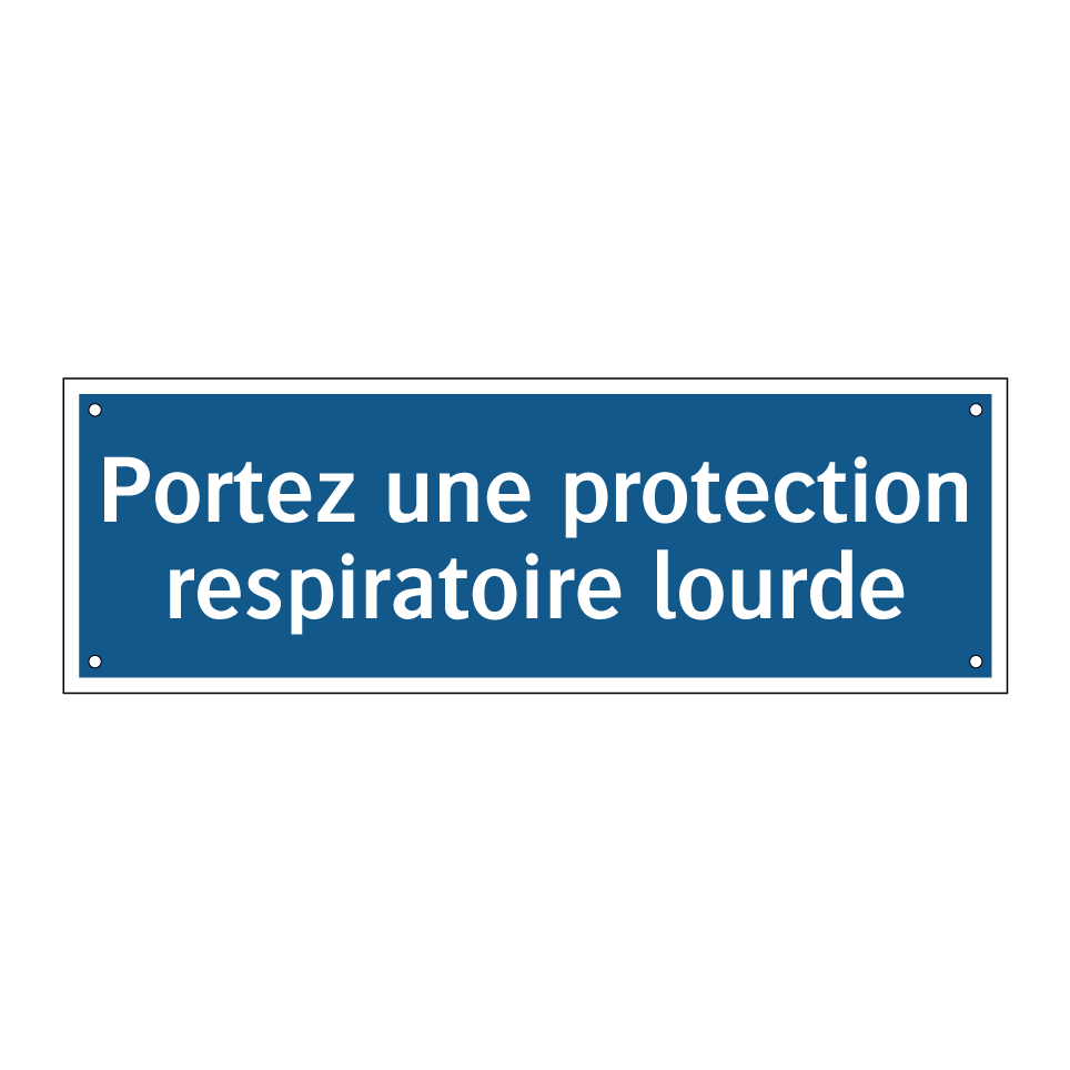 Portez une protection respiratoire lourde