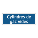 Cylindres de gaz vides